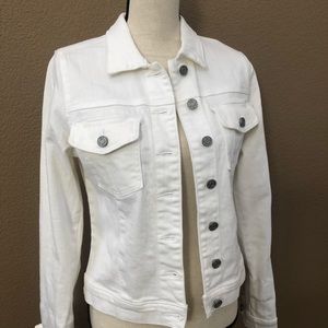 Kut from the Kloth white denim jacket Sz medium M
